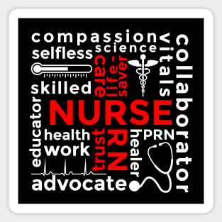 Nurse Word Art Sticker